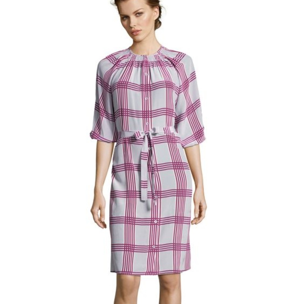 **Store Closing Soon** Tucker The Classic Knee Length Dress Grey Plaid